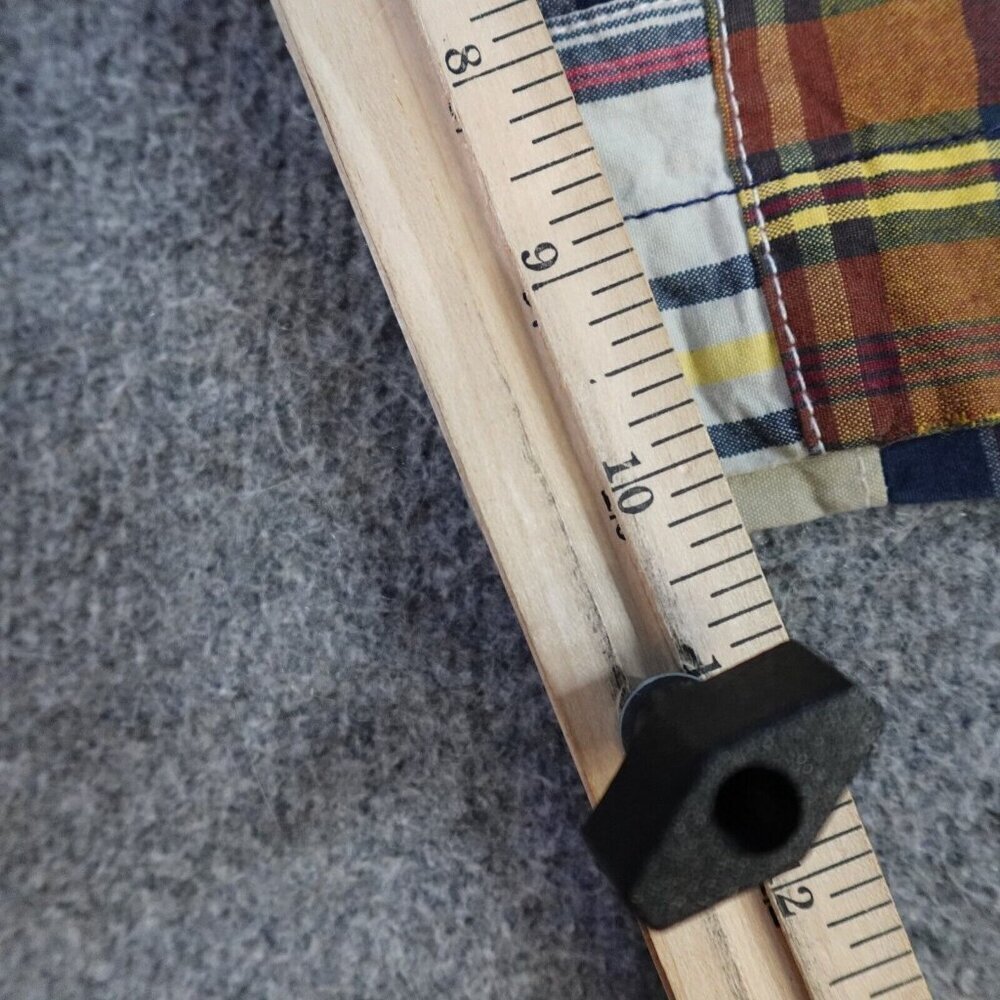 American Eagle Patchwork Shorts 32 Beige Plaid 10… - image 3